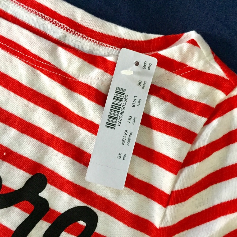 J. Crew Boatneck 3/4 Sleeve Tee - Picture 3 of 6